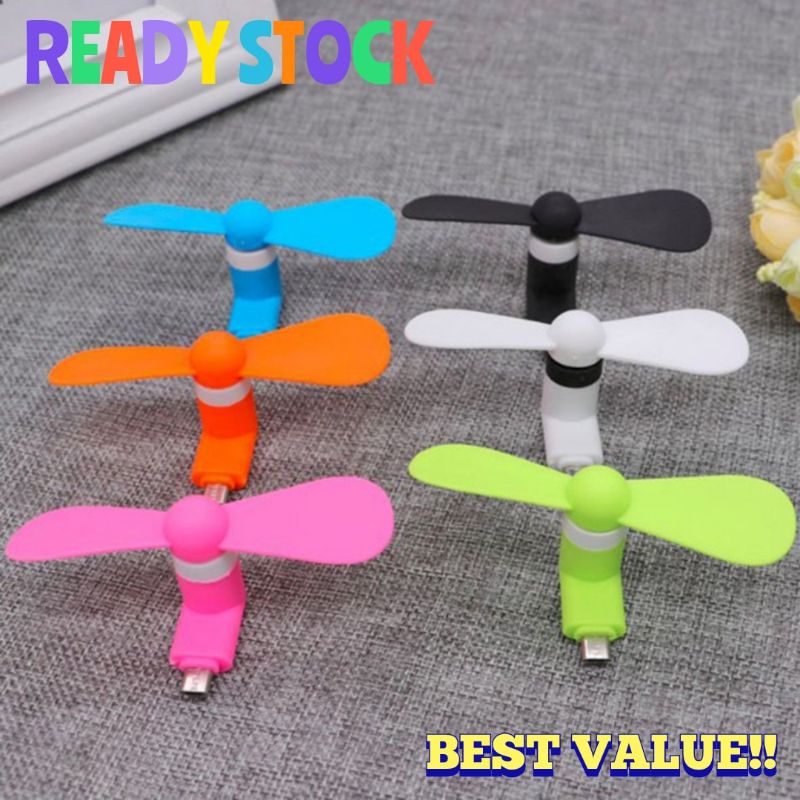 kipas usb Android Portable Cool Micro USB Fan Mobile Phone USB Fans Low