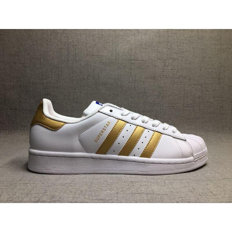 adidas superstar white gold