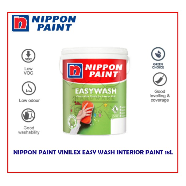 Nippon Paint 18L Vinilex Easy Wash Interior Paint Off White Colour