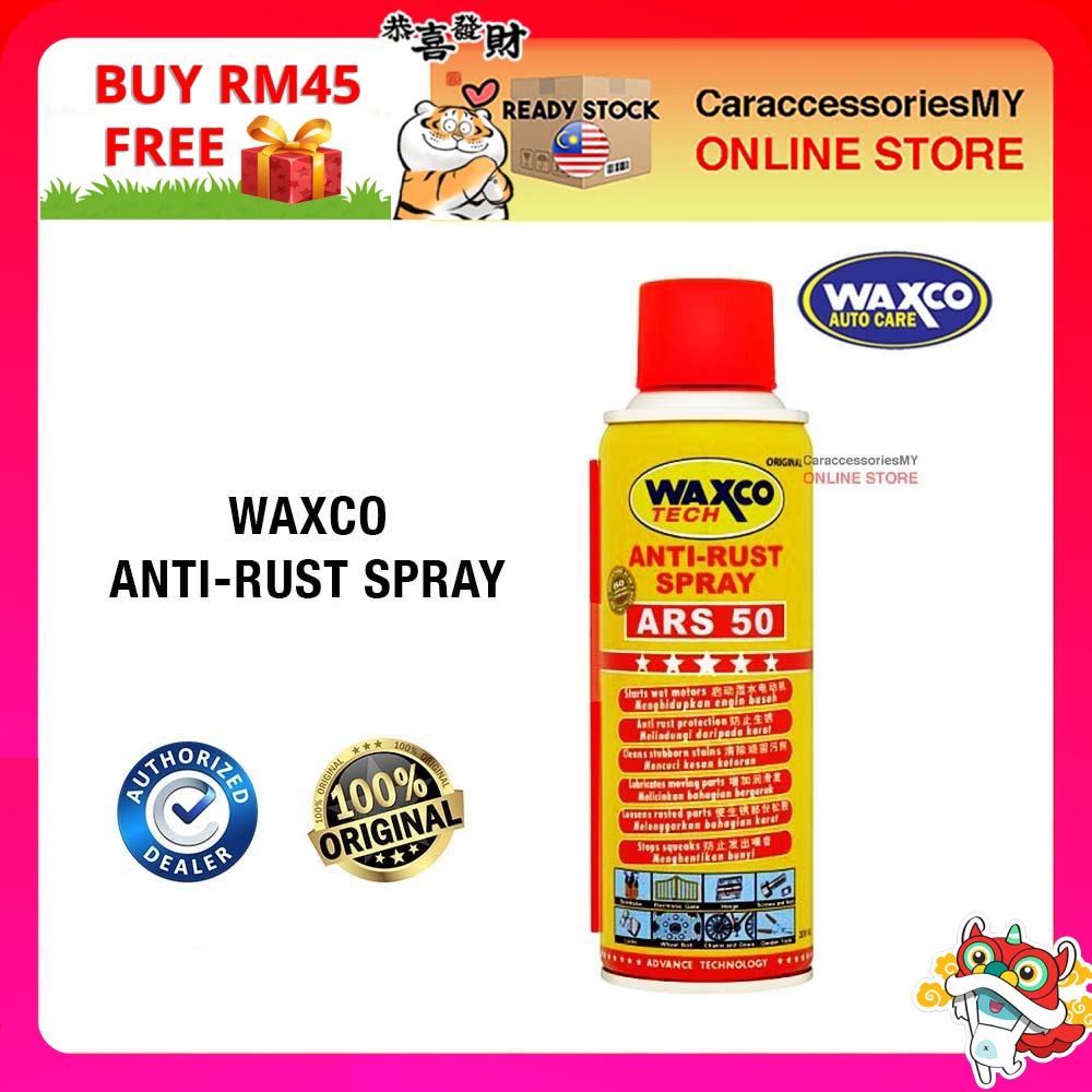 Waxco Tech Anti Rust Spray ARS-50 (550ML) car metal rust protection stubborn stains lubricants motor autocare