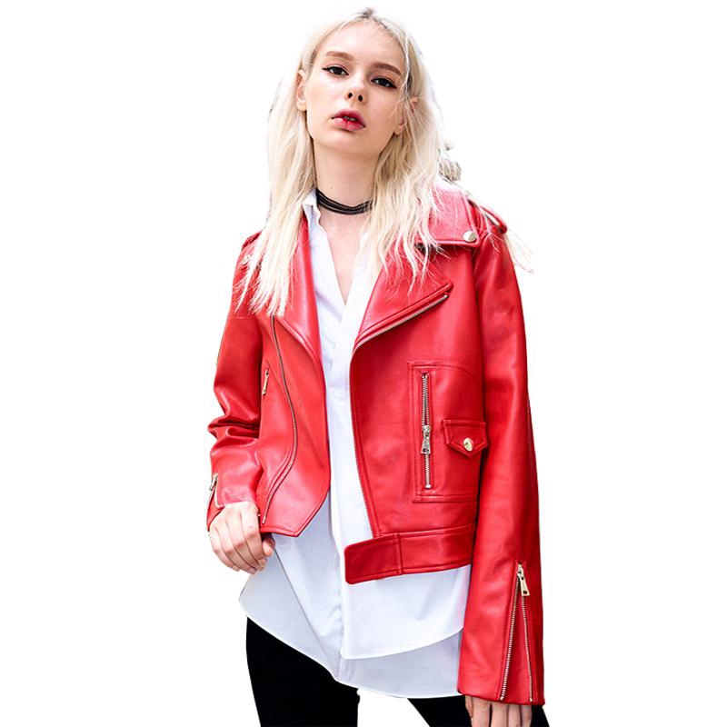 short red leather jacket