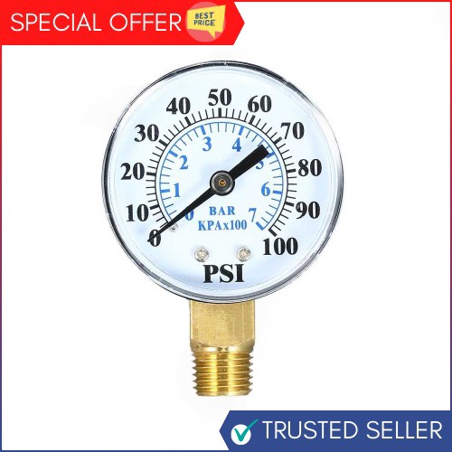 Sale Dual Scale Mechanical Pressure Gauge Pool Filter Aquarium Water Air Gas Pressure Gauge Meter 1 4 Inch Shopee Malaysia