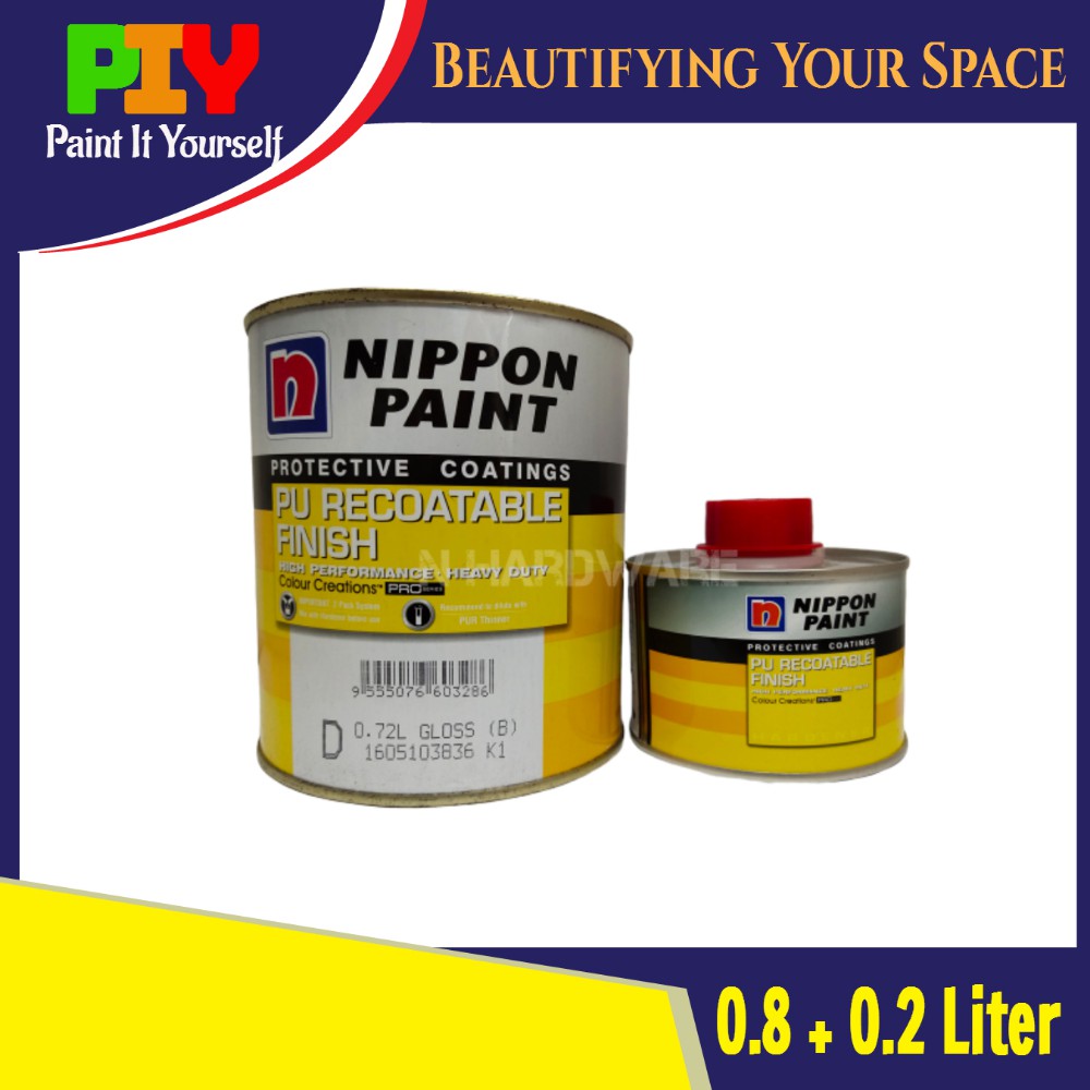 Nippon Paint PU Recoatable Finish Gloss / Soft Matt Cat Epoxy 1L - 1 ...