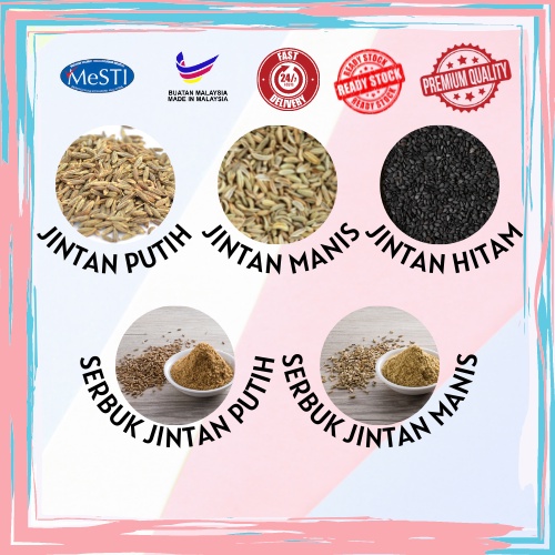 Buy Dwi Makmur Jintan Manis Jintan Putih Jintan Hitam Cumin Seeds Black Seeds Fennel Seeds Malaysian Food Get Free Gift Seetracker Malaysia