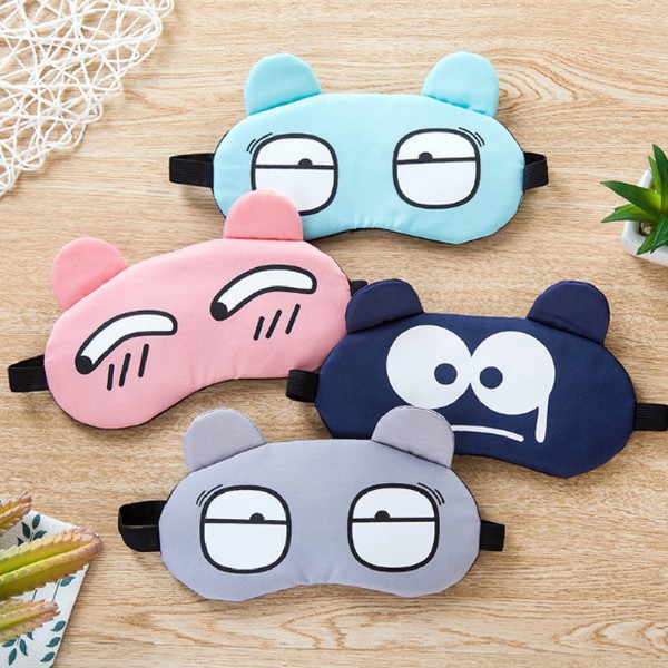 Sleeping Mask Funny Expression Eye Mask with Cooling Gel Pad Relieve ...