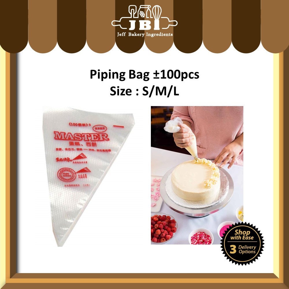 Piping Bag ±100pcs Small / Medium /Large Disposable Cream Bags [Malaysia Seller]