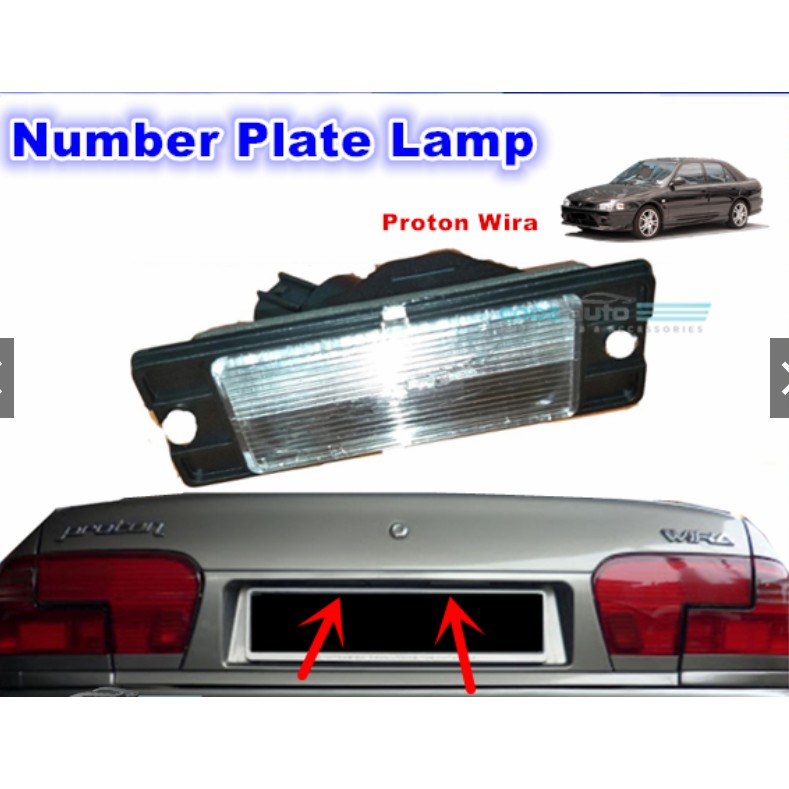 Proton Wira rear car number plate registration plate lamp light LAMP