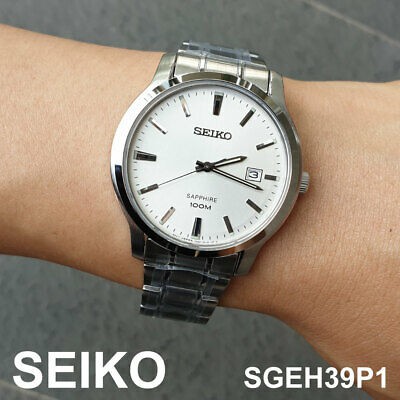 Seiko Neo Classic Sapphire Glass Stainless Steel Quartz Watch SGEH39P1 |  Shopee Malaysia