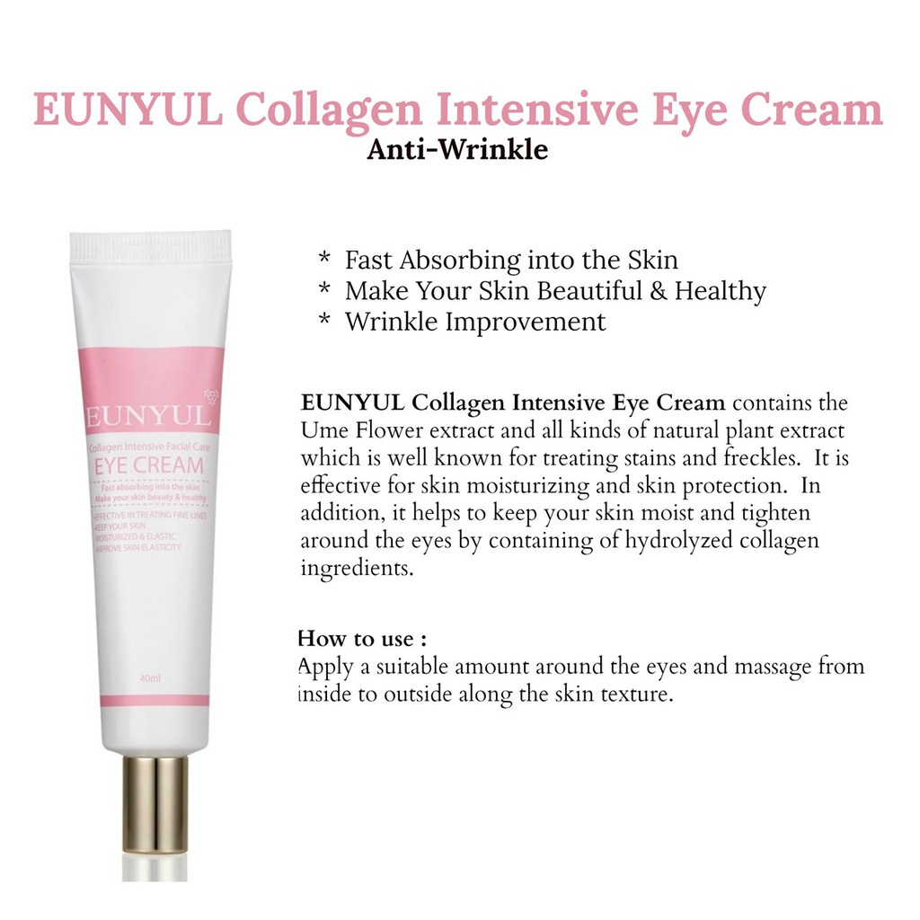 eunyul collagen intensive facial care eye cream
