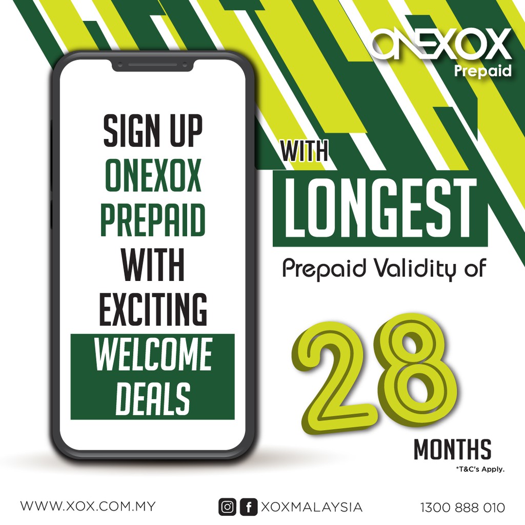 Onexox Prepaid Plan 28 Months Validity Shopee Malaysia