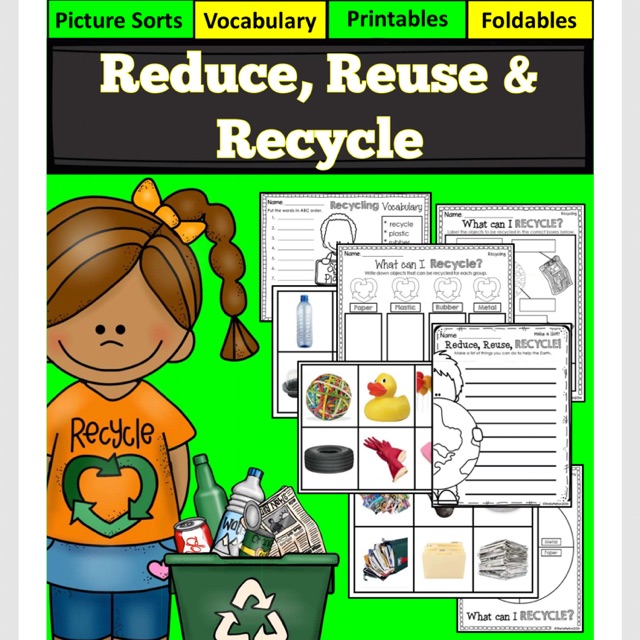 Printable *Reduce Reuse Recycle | Shopee Malaysia