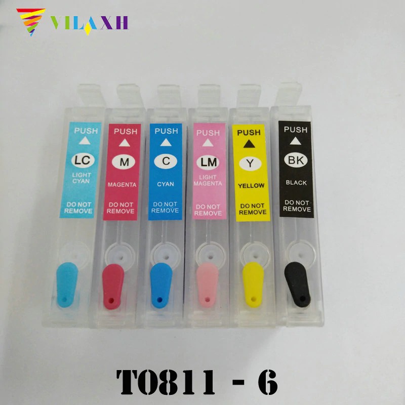 T0811 T0816 Refillable Ink Cartridge For Epson Stylus Photo 1410 R270 R390 T50 Shopee Malaysia