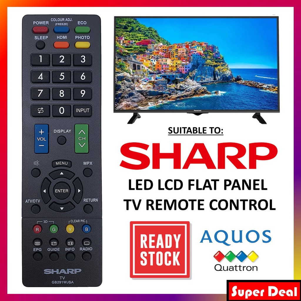SHARP Aquos TV Remote Control Replacement (GB291WJSA) | Shopee Malaysia