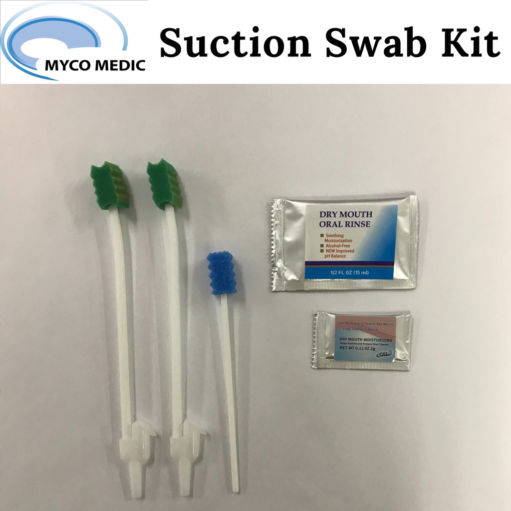 Suction Swab Kit2 suction swabs, 1 Dentip, oral rinse and moisturizer