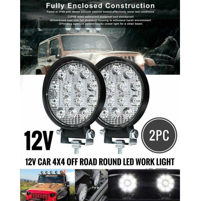 Sunny Car New 6 HID Xenon Work Light Off Road Bulbs Spot Beam 12V 35W H3 Truck Pickup SUV 