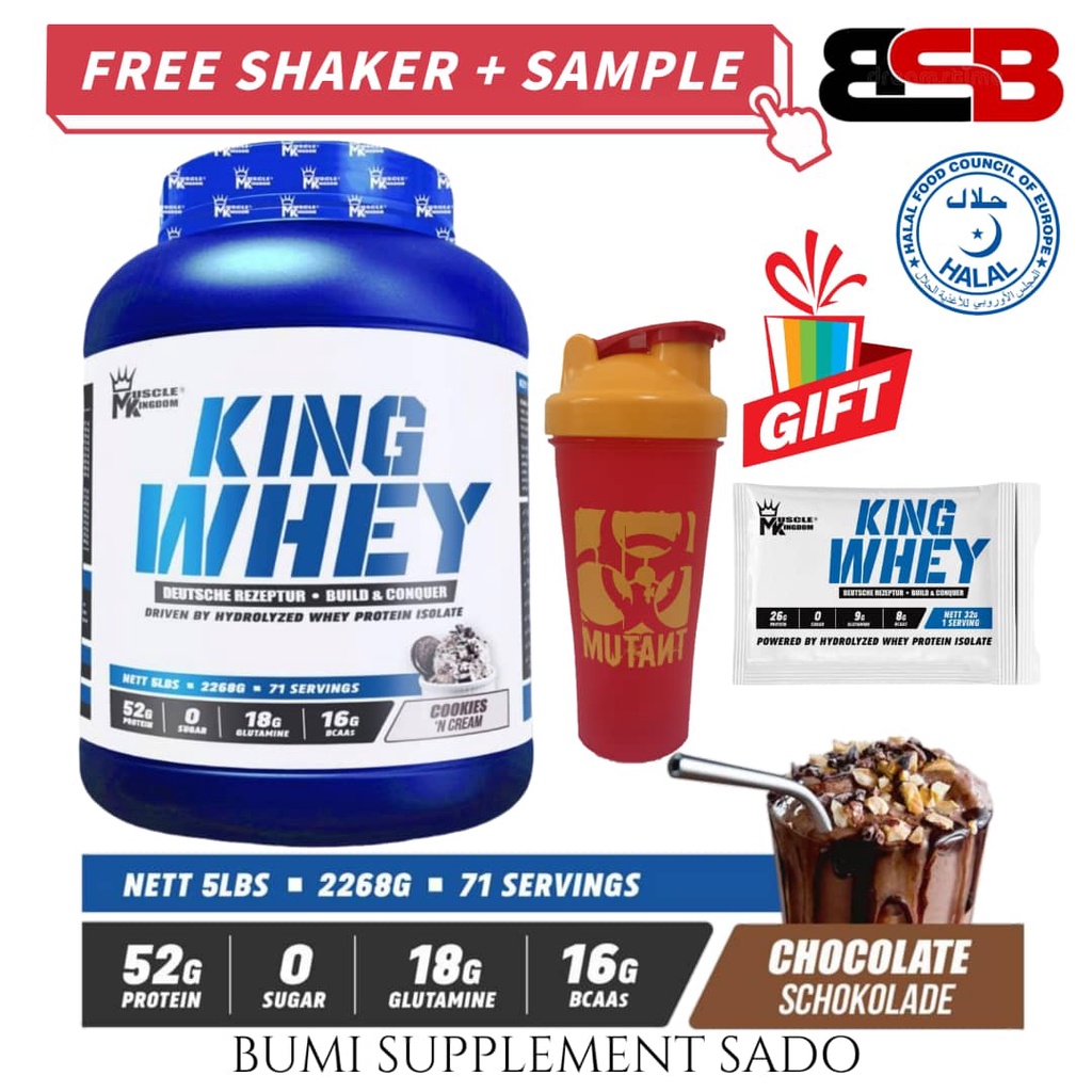 Muscle Kingdom King Whey hydro primary 2.2KG (FREE TOWEL + SAMPLE ...