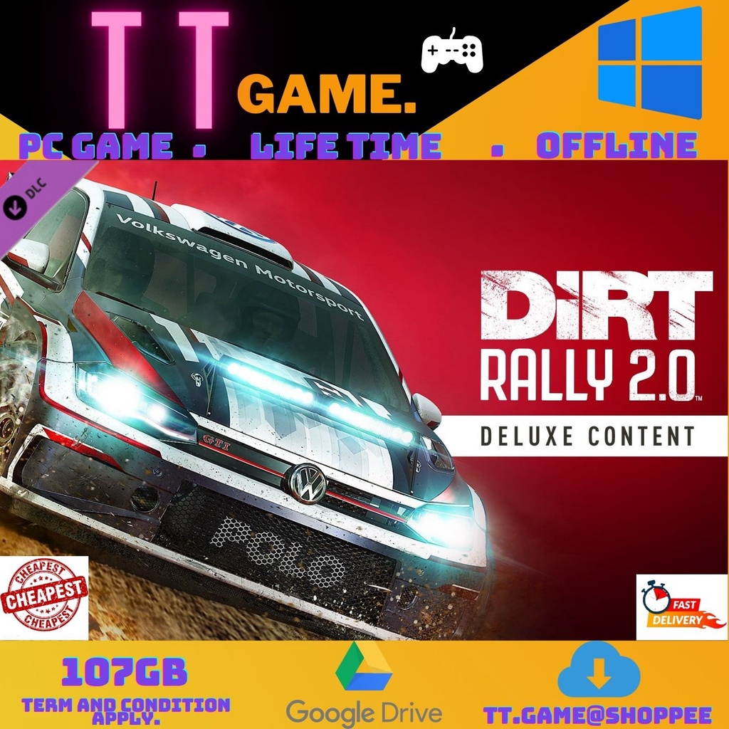DiRT Rally 2.0 Deluxe Edition (PC) (FAST DOWNLOAD) (OFFLINE) (ALLDLC