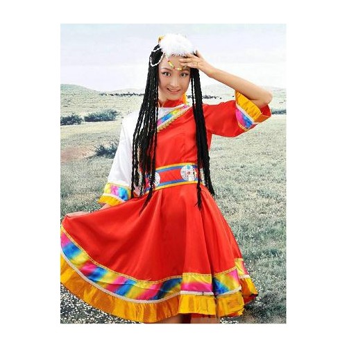 Tibetan Cultural Traditional Dance Dancing Costume