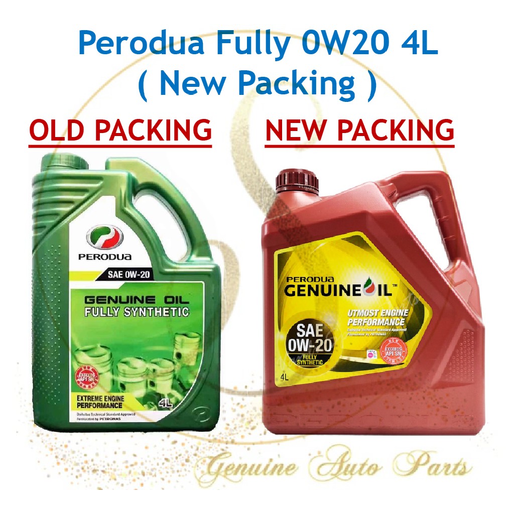 Original New Packaging Perodua Engine Oil W W Fully Synthetic L Shopee