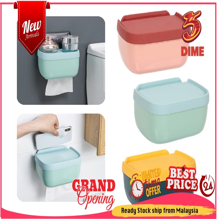 FIVE & DIME Toilet Tissue Box Tray Waterproof Bathroom Roll Tray Free