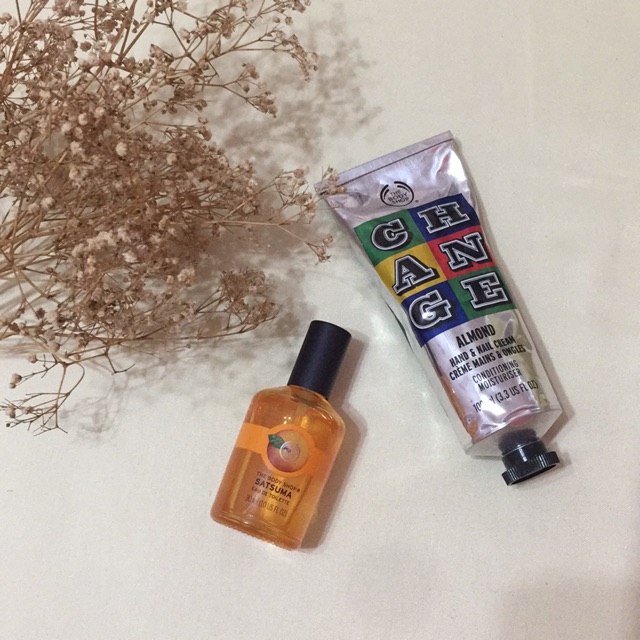 The Body Shop Satsuma Eau De Toilette + Almond Hand cream (free gift) Shopee Malaysia
