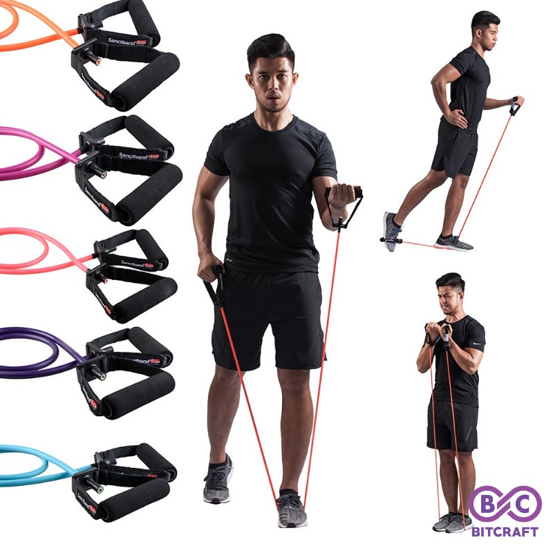 Sanctband Active Tubing With Handle Home Exercise For Slim Thin Arms Legs Thigh Waist Kurus Tangan Kaki Pinggan Shopee Malaysia shopee malaysia