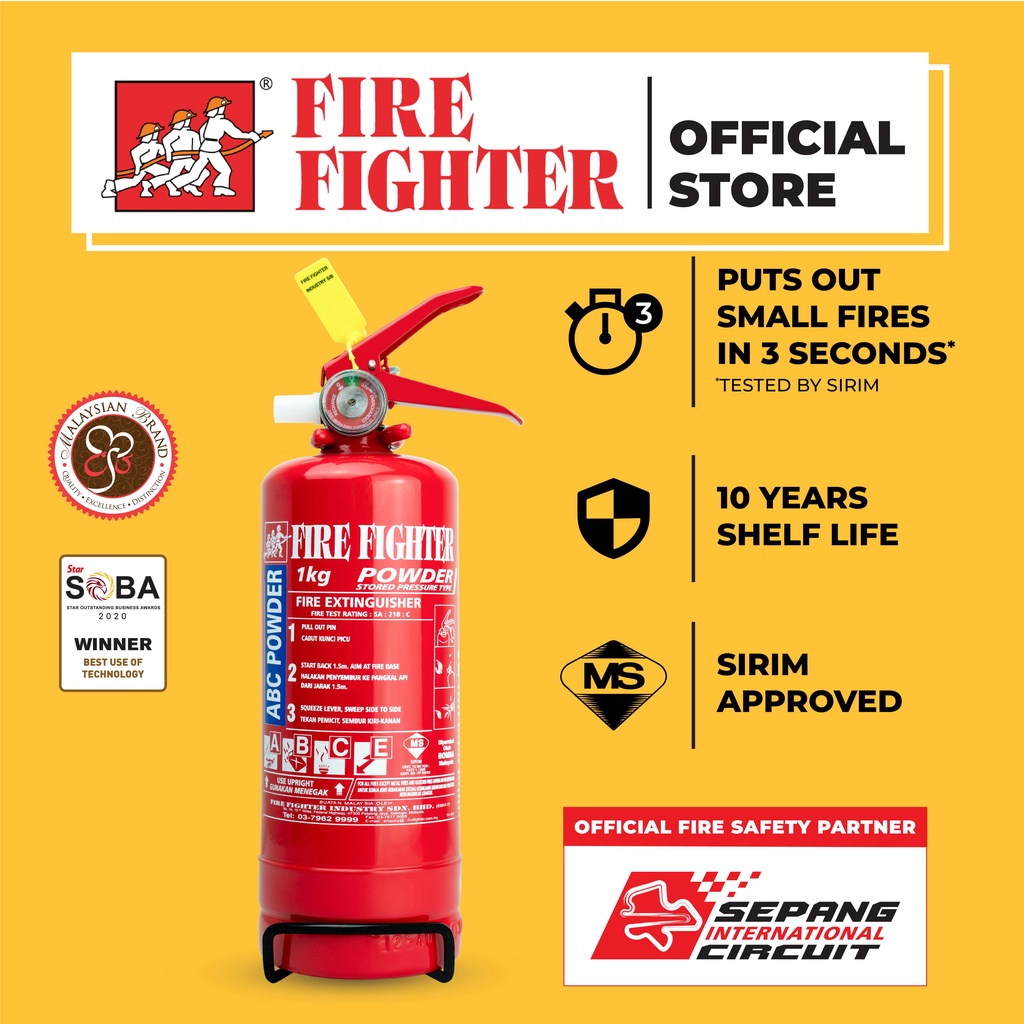 Fire Fighter Portable Fire Extinguisher Pemadam Api (1kg) for Home & Car