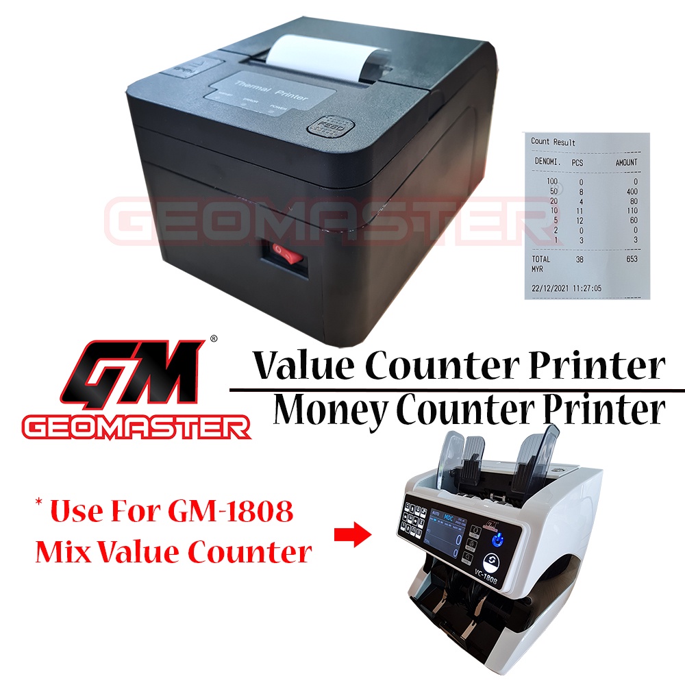 Geomaster Mix Value Counter , Money Counter Printer ,VC1808 Printer