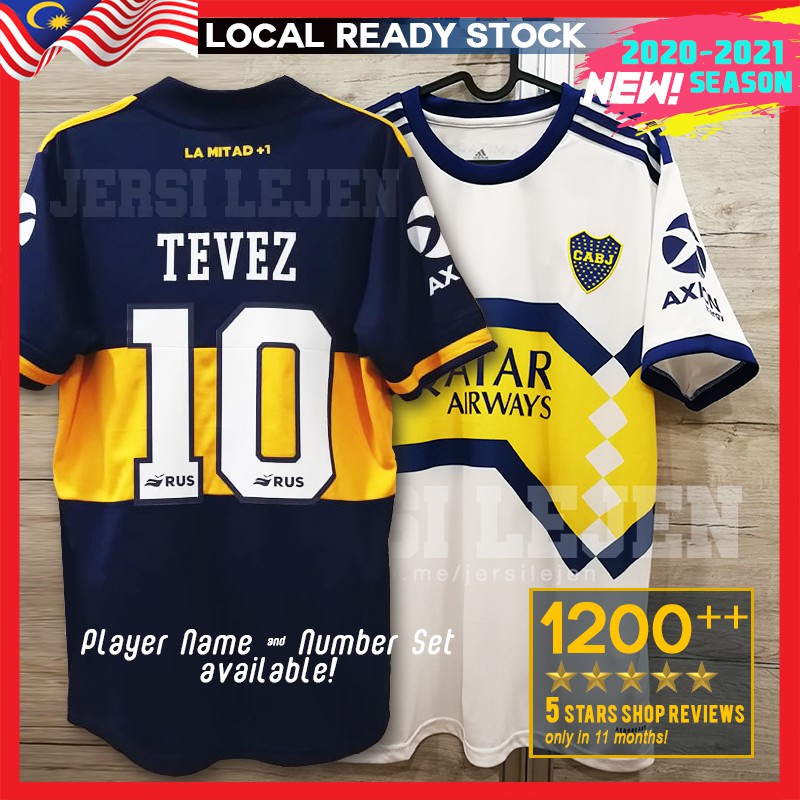 NEW! Boca Juniors 2020/21 Home Kit Jersey [Actual Photo ...