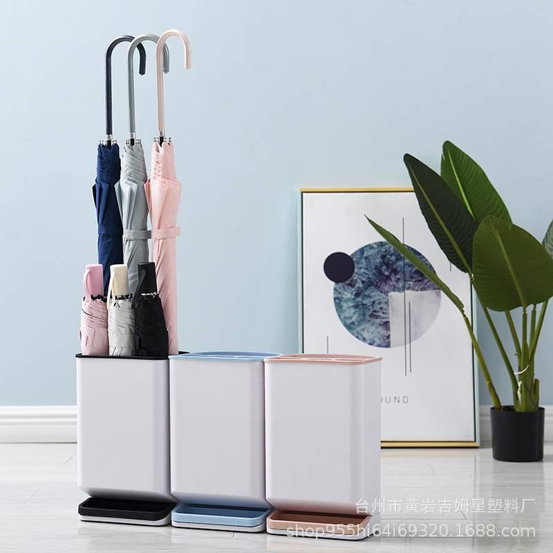 Umbrella Storage Rack Plastic Removable Anti-Leakage Nordic style six-empty long umbrella stand