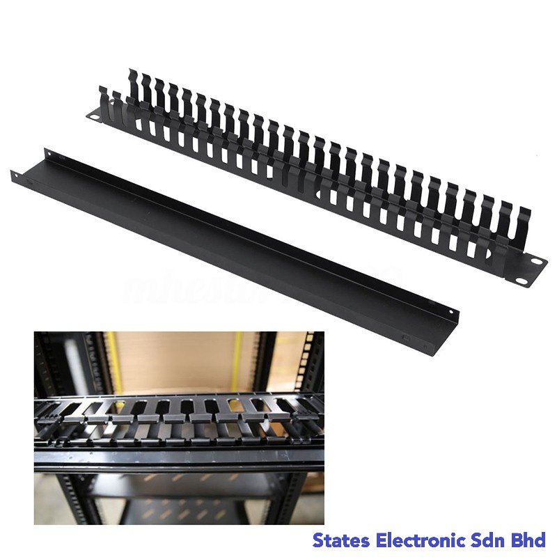 1U Horizontal Rack Mount Cable Management Unit 19inch Shopee Malaysia