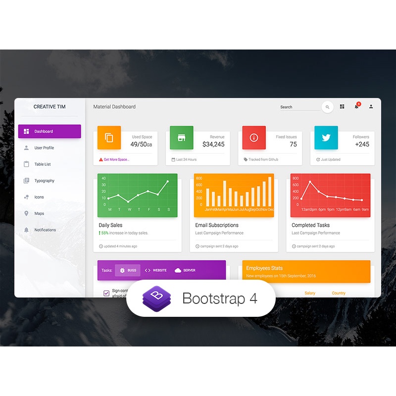 Material Dashboard Pro BS4 | Shopee Malaysia