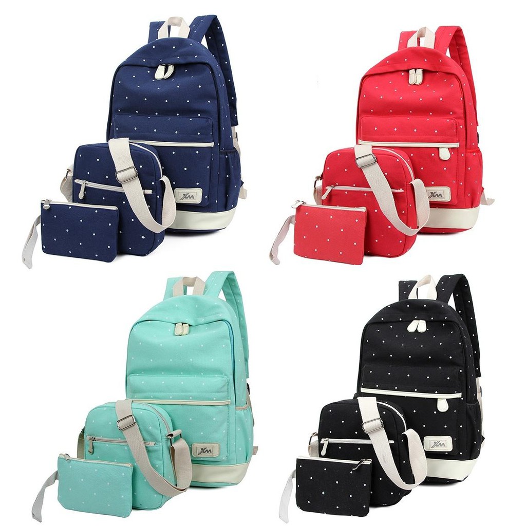 Taiwan Ladies Fashion Bagpack Set (3 Pieces) | Shopee Malaysia