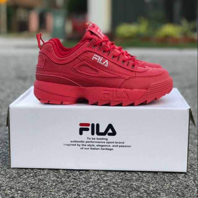 fila red shoes womens