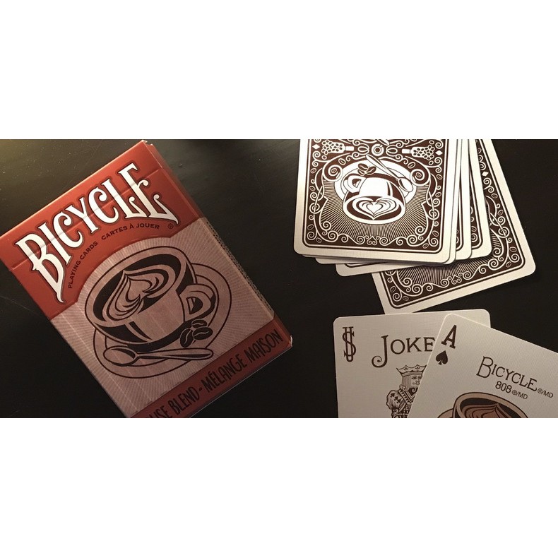 bicycle coffee playing cards