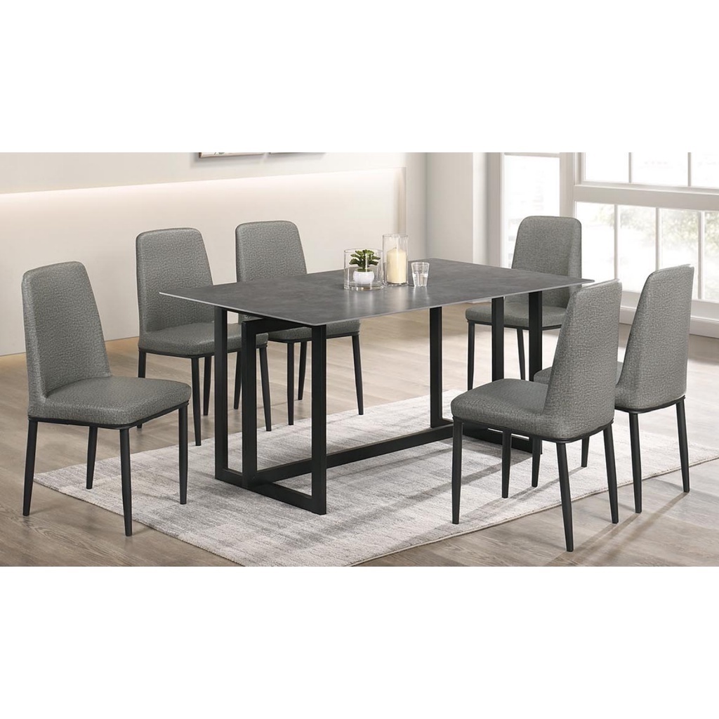 GREENGO Sintered Stone Dining Set 1 + 6 Seaters/SET MEJA MAKAN/MEJA ...