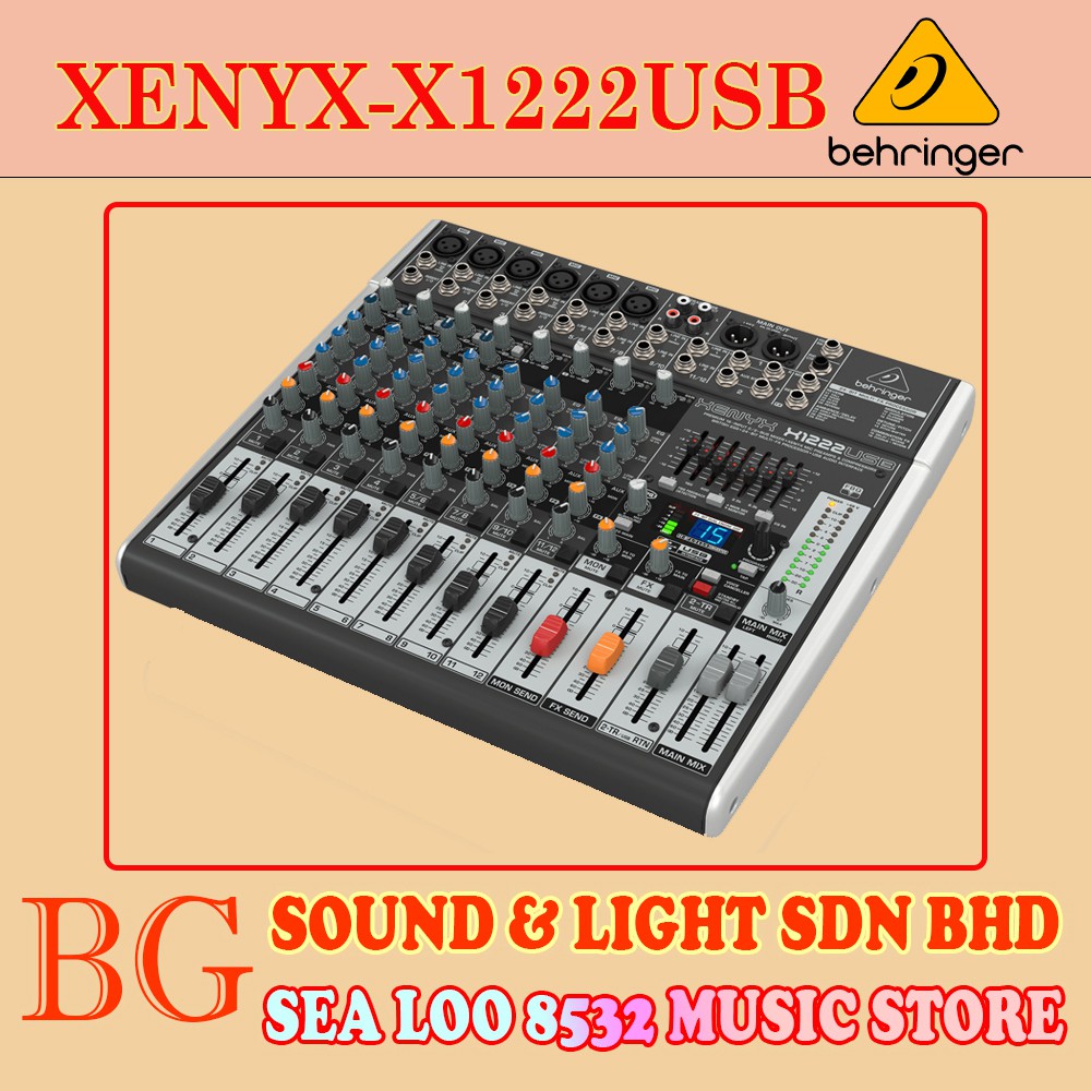 BEHRINGER XENYXX1222USB / XENYX X1222USB PREMIUM 16INPUT2/2BUS MIXER