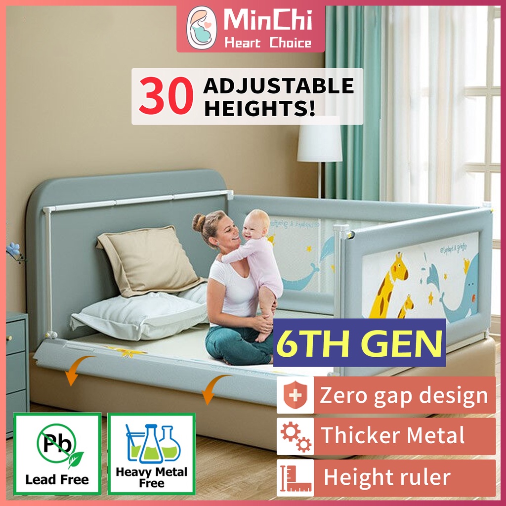 [6th Gen][MinChi]Baby Pagar Katil Anti Fall Baby Bed Fence Baby Bed