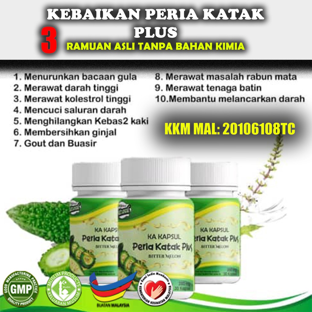 100 Original Peria Katak Plus Kkm Mal 20106108tc Shopee Malaysia
