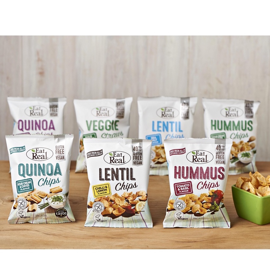 EAT REAL GLUTEN FREE VEGAN CHIPS 9 FLAVOURS | Shopee Malaysia