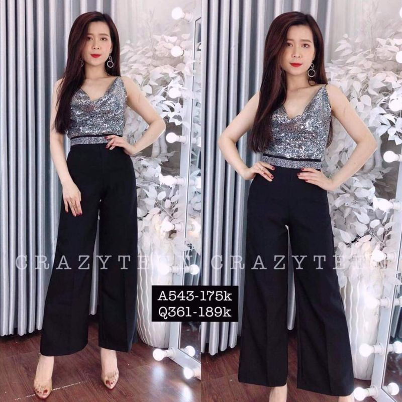 Jumpsuit free size muat 55kg ready stock