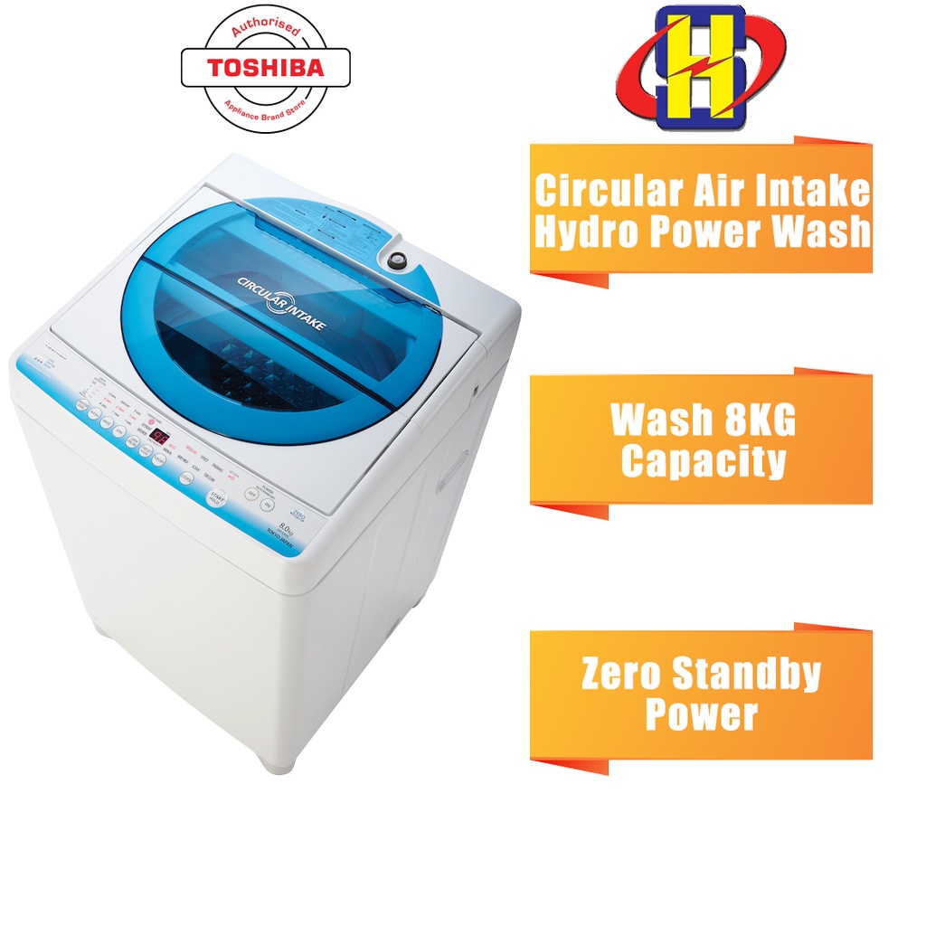 Toshiba Washing Machine (8KG) Circular Air Intake Washer AWE900LM(WB