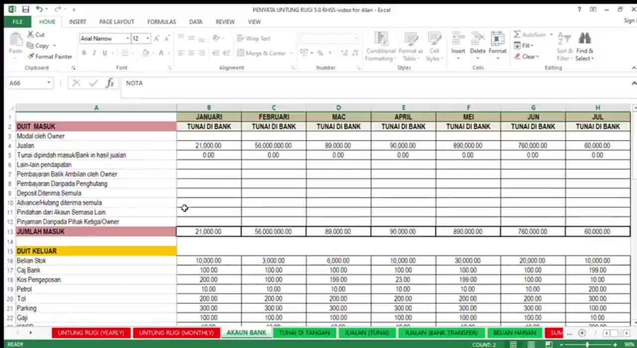 Buy CARA MUDAH MEREKOD UNTUNG RUGI PERNIAGAAN (TEMPLATE DISEDIAKAN 