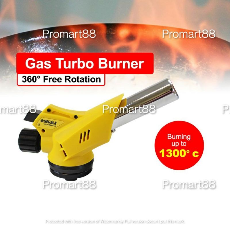 Gas Turbo Burner Fire Cooking BBQ Camping Welding Multipurpose Torch Gas Heating-Piezo Ignition