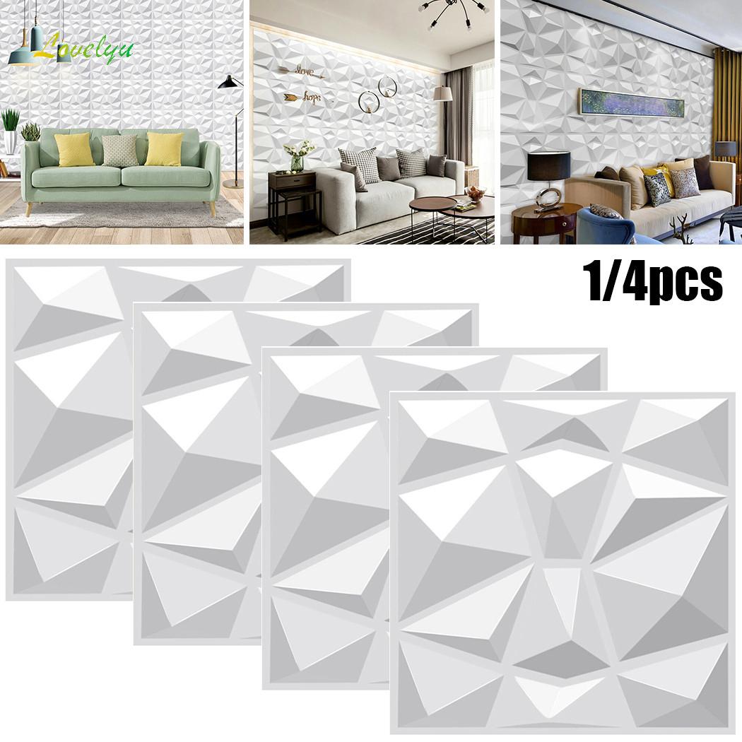 PVC 3D Decorative Interior Wall Panels Covering Diamond Plastic ...