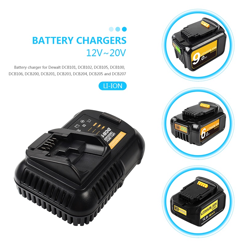 Dewalt Charger //18v Lithium-ion Battery Charger Replacement  Charger Rapid Fast Charger Pengecas Battery Charger For Dewalt Cordless  Drill DCB101，DCB102，DCB105，DCB100，DCB106，DCB200，DCB201，DCB203，DCB20 |  Shopee Malaysia