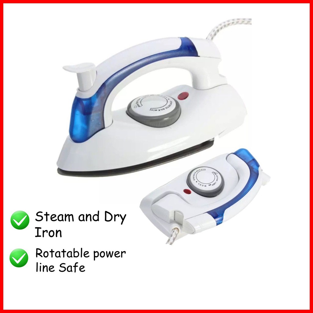 Travel Portable Steam Iron Electric Mini Foldable Handheld Dry Iron l