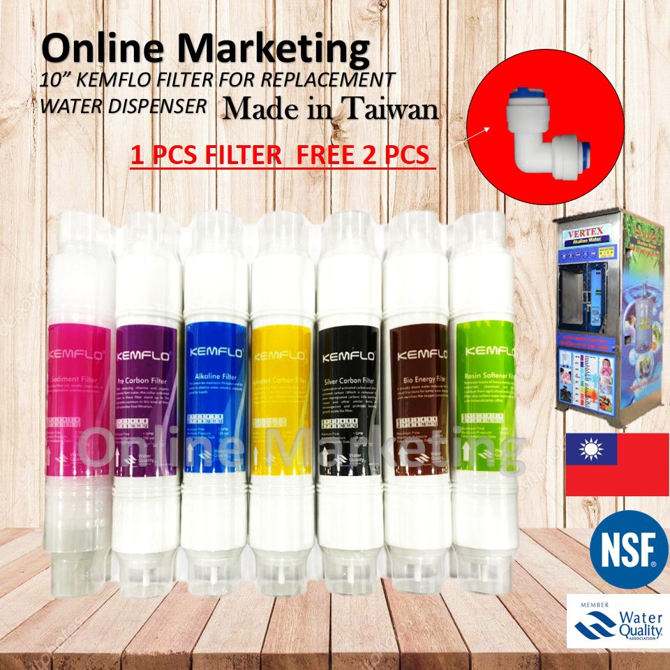 KEMFLO 10" Inch ITYPE (Sediment , Pre Carbon,Alkaline,Bip Energy