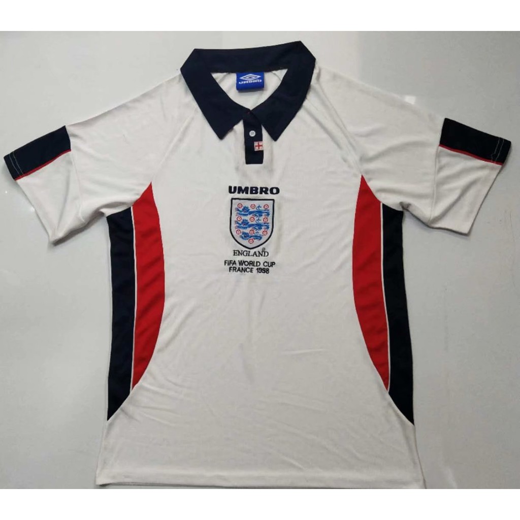 Retro Jersey 98 England Football Jersey Shirt Men Training Jersey Shopee Malaysia