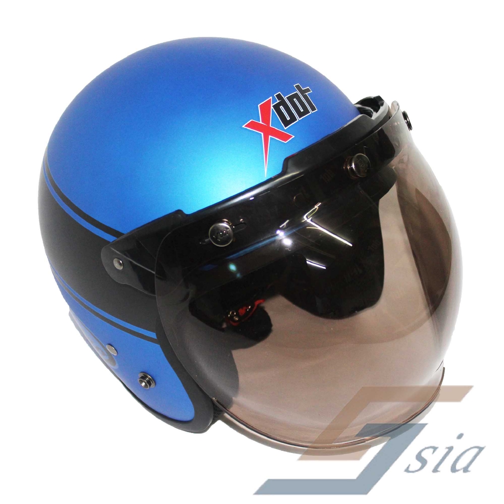 X-Dot G551 Helmet (Flat KMC Blue/FW Retro Black)